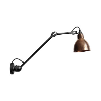 DCWéditions Lampe Gras N°304 L40 Round, raw copper shade