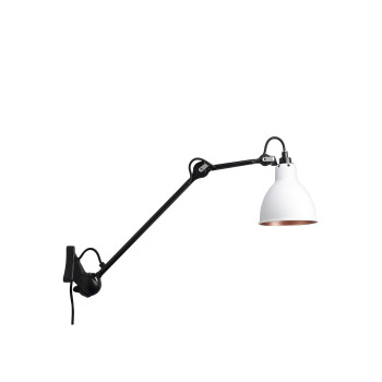 DCWéditions Lampe Gras N°222 Round, white shade (copper inside)