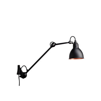 DCWéditions Lampe Gras N°222 Round, black shade (copper inside)
