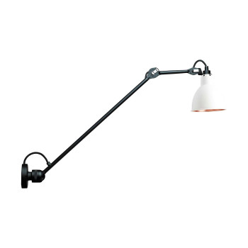 DCWéditions Lampe Gras N°304 L60 Round, white shade (copper inside)