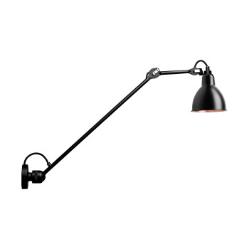DCWéditions Lampe Gras N°304 L60 Round, black shade (copper inside)