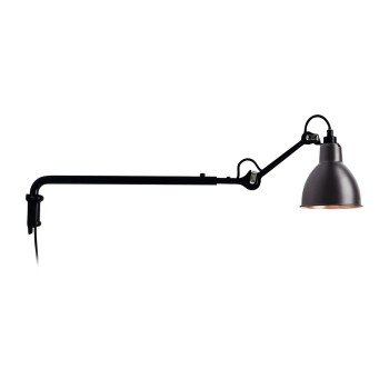 DCWéditions Lampe Gras N°203 Round, black shade (copper inside)