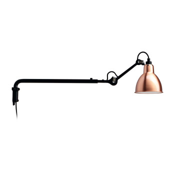 DCWéditions Lampe Gras N°203 Round, copper shade (white inside)