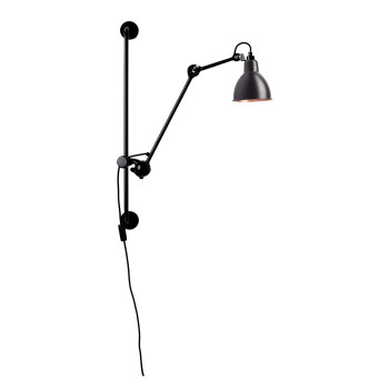 DCWéditions Lampe Gras N°210 Round, black shade (copper inside)