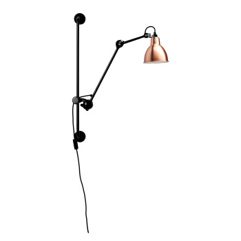 DCWéditions Lampe Gras N°210 Round, copper shade (white inside)