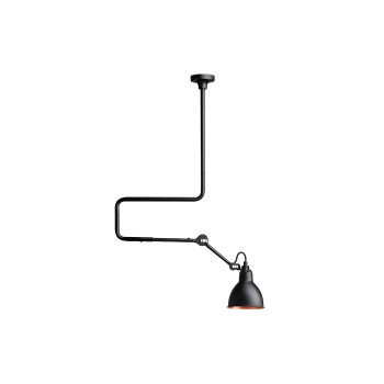 DCWéditions Lampe Gras N°312 Round, black shade (copper inside)