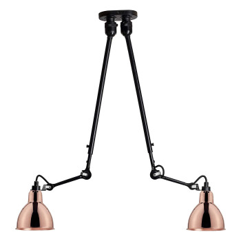 DCWéditions Lampe Gras N°302 Double Round, Schirm Kupfer
