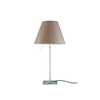 Luceplan Costanza Tavolo Alu with Dimmer, shaded stone