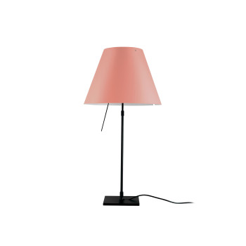 Luceplan Costanza Tavolo black with Dimmer, edgy pink