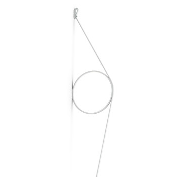 Flos WireRing, weißes Kabel, weißer Ring