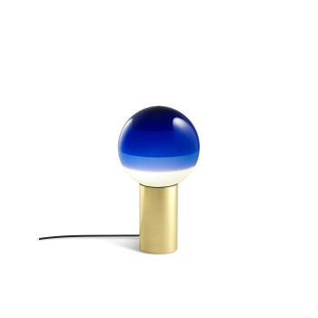 Marset Dipping Light, brushed brass / blue