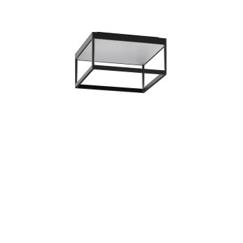 Serien Lighting Reflex² Ceiling M 150, noir, réflecteur structuré d'argent, TRIAC/0-10V, 2700K