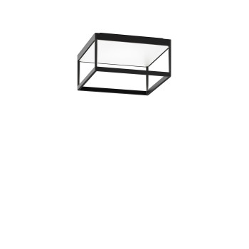 Serien Lighting Reflex² Ceiling M 150, noir, réflecteur structuré blanc, TRIAC/0-10V, 3000K