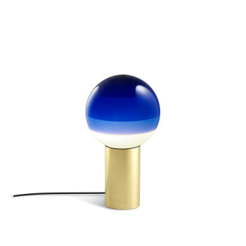 Marset Dipping Light S, brushed brass / blue