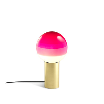 Marset Dipping Light S, brushed brass / pink