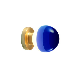 Marset Dipping Light A2-13, brushed brass / blue