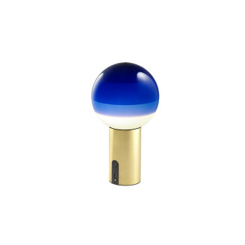 Marset Dipping Light Portable, Messing gebürstet / blau (USB-C)