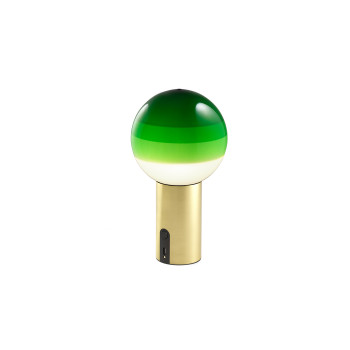 Marset Dipping Light Portable, Messing gebürstet / grün (USB-C)
