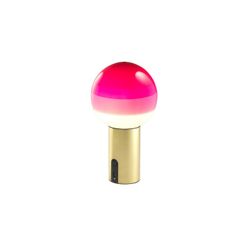 Marset Dipping Light Portable, Messing gebürstet / pink (USB-C)