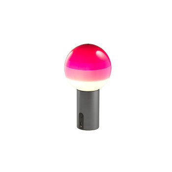 Marset Dipping Light Portable, graphitgrau / pink (USB-C)