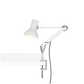 Anglepoise Type 75 Mini Lamp with Desk Clamp, alpinweiß