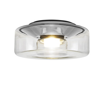 Serien Lighting Curling Ceiling M LED, 3000K, Glasschirm klar / dimmbar TRIAC