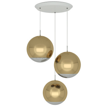 Tom Dixon Mirror Ball LED Pendant System, Mirror Ball Gold 40 Round