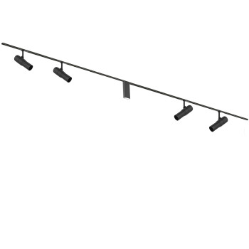 Flos Zero Track Atom 120, 4 Strahler, Schiene 2x 2m, mittige Einspeisung, schwarz