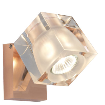 Fabbian Cubetto Parete/Soffitto Mobile, Kupfer, Kristallglas (GU10)